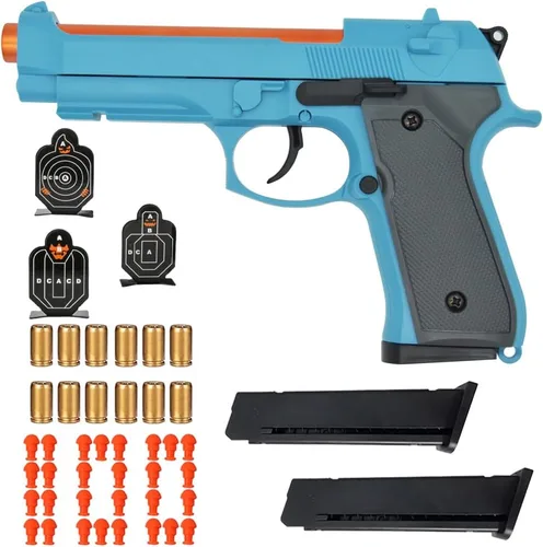 Vista 10 de Dreamplay Shell Ejecting Toy Gun, Automatic Pull Back Action Education Model Toy for Kids Gifts Usp-1911verde