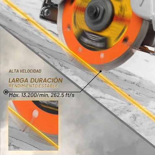 Vista 6 de Hoteche 3 cuchillas de corte de diamante de 4-1/2 pulgadas para amoladora angular, hoja de corte en seco/húmedo para ladrillo, mampostería