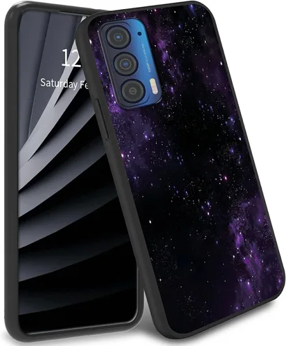 Vista 23 de Funda delgada para Moto Edge 2021 TPU con diseño de hojas de arte, cubierta de protección de cuerpo completo de goma de gel suave para Motorola Edge