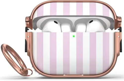 Vista 69 de Funda para AirPods Pro 2/1 con bloqueo de seguridad, compatible con Magsafe Negro + Blanco
