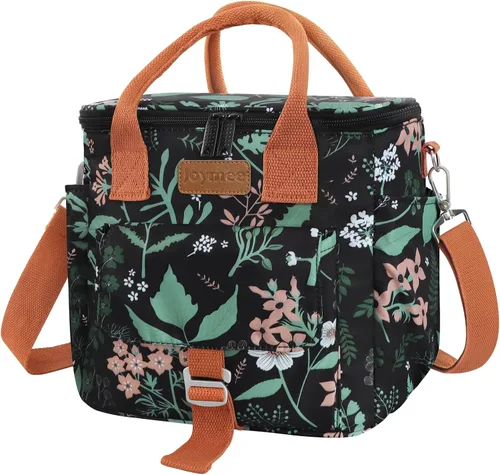 Vista 9 de Joymee Lonchera para hombres, bolsa de almuerzo aislada para mujeres con correa para el hombro, reutilizable, a prueba de fugas, grande, espaciosa