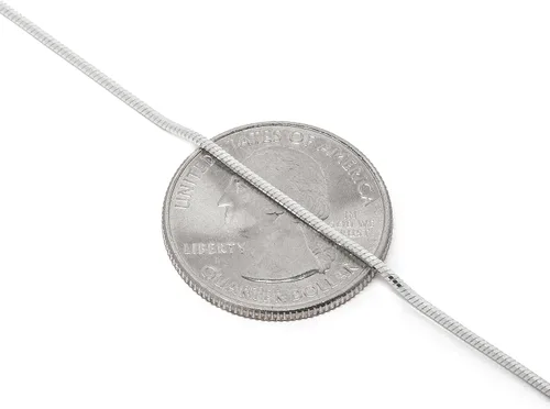 Vista 5 de Cadena italiana estilo serpiente de 8 caras para mujer, de plata esterlina 925 de 1o 1.6mm con cierre de mosquetón