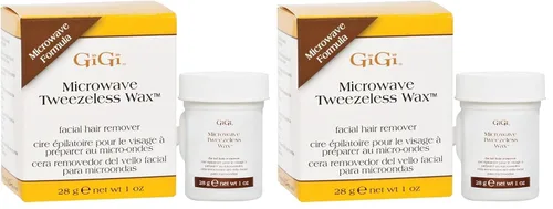Vista 6 de GiGi Cera sin pinzas para microondas, removedor de vello facial sin tiras, infusión de miel, 1 onza Sin pinzas con cera de abejas