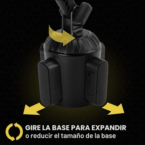 Vista 4 de Scosche UHCUP2M-SP1 - Soporte universal para teléfono con brazos ajustables y base ajustable, se expande para adaptarse al portavasos, rotación