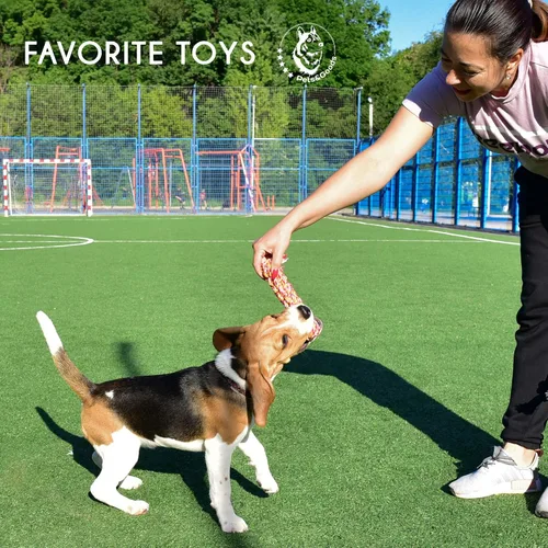 Vista 9 de Pets&Goods Juguetes masticables de cuerda – Paquete de 13 juguetes duraderos de algodón para cachorros y perros pequeños – Juguetes de cuerda