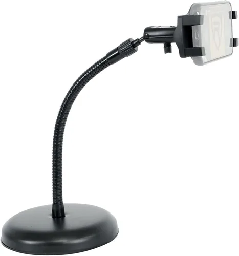 Vista 7 de Rockville RDMS7 Soporte de micrófono de escritorio con cuello de cisne de 11.8 pulgadas, base pesada, clip de micrófono, adaptador de cámara web