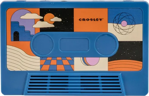 Vista 16 de Altavoz portátil inalámbrico Bluetooth de cinta de casete Crosley CR3045BK-CS, diseño clásico en negro