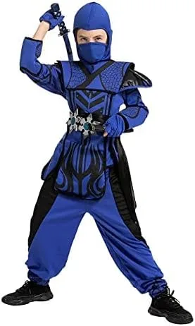 Vista 4 de Spooktacular Creations Halloween Boy Ninja Costume, Red Dragon Outfit Set for Kids 12-14yrs