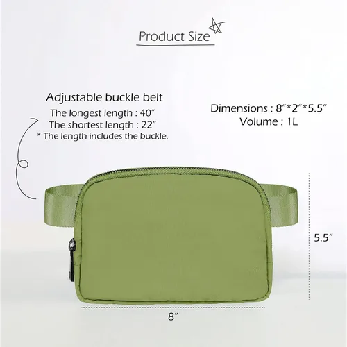 Vista 7 de Riñoneras cruzadas impermeables para niños y mujeres, bolsos de cinturón de moda con correas ajustables, Marrón, Talla única