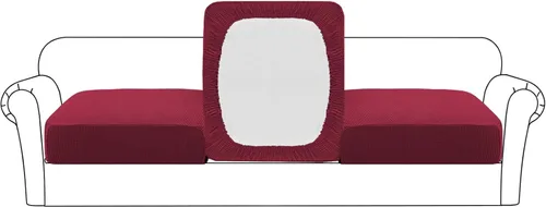 Vista 58 de Flamingo P Funda de cojín elástica de alta estiramiento para asiento de sofá, protector de muebles para sofá, funda de sofá suave y flexible