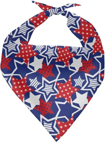 Vista 11 de Jeiento 250th USA Anniversary Dog Bandana American Flag Dogs Bandana for Pet Puppy Kitten,Washable Comfort Triangle Dog Scarf for Boy Girl Festival