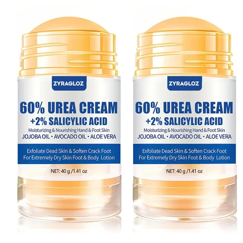 Vista 8 de Crema de Urea Stick 60% más Ácido Salicílico 2%, Crema de Pies de Urea de Fuerza Máxima para Talones Secos y Agrietados, Removedor de Callos
