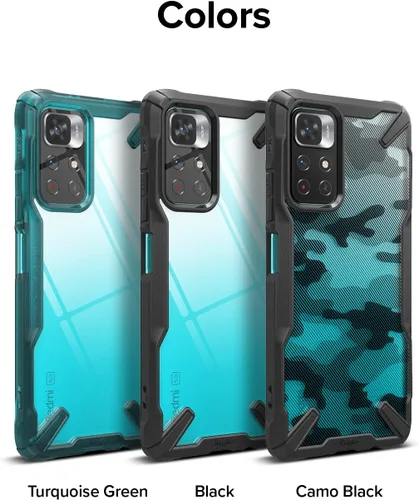 Vista 9 de Ringke Fusion-X - Funda compatible con Xiaomi Note 11T 5G / Poco M4 Pro 5G, parte trasera dura transparente, resistente, a prueba de golpes, TPU