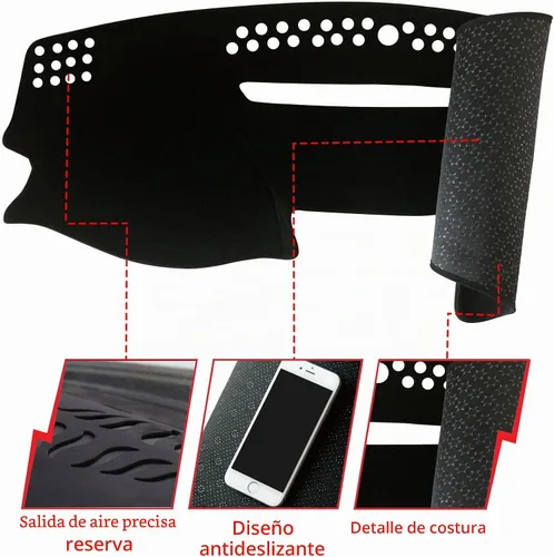 Vista 2 de Alfombrilla para salpicadero, cubierta acolchada para tablero, antideslizante, personalizada, compatible con Toyota Camry 2007-2011, protector