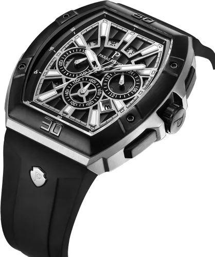Vista 2 de Reloj de cuarzo Tonneau de lujo para hombre, movimiento japonés, impermeable, regalo para hombre