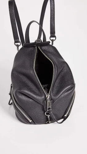 Vista 6 de Rebecca Minkoff Mini mochila Julian Backback para mujer, NegroPlomizo