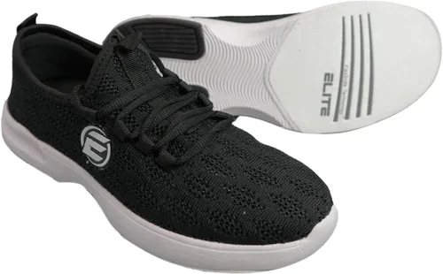Vista 3 de ELITE Kona - Zapatos de bolos sin cordones para mujer, ligeros, atléticos, transpirables, suela universal Negro