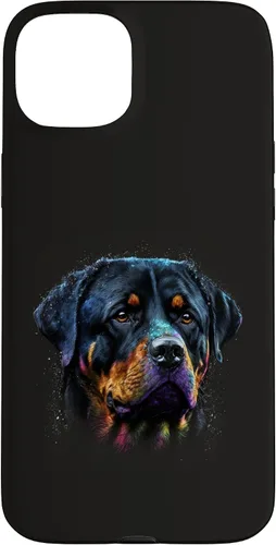Vista 9 de Rottweiler Dog Face Watercolor Colorful Art Hand Drawn Case for iPhone 17