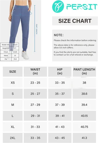 Vista 5 de PERSIT Pantalones deportivos con forro polar para mujer, resistentes al agua, pantalones de correr con bolsillos