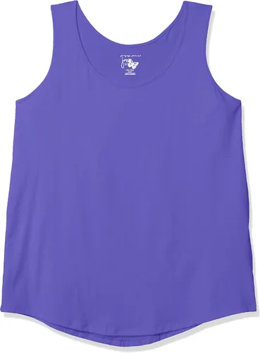 Vista 6 de JUST MY SIZE Women's Size Cotton Jersey Shirttail Tank Top, Plus Sleeveless Shirts