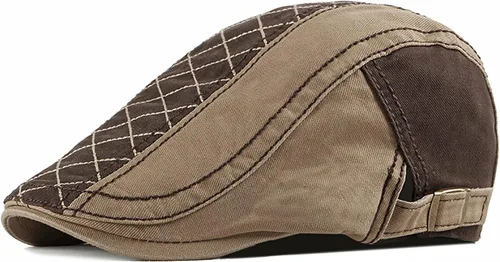 Vista 26 de Newsboy - Gorra de algodón para hombre, diseño de camuflaje, ajustable, ajustable, plano, suave, para caza y golf