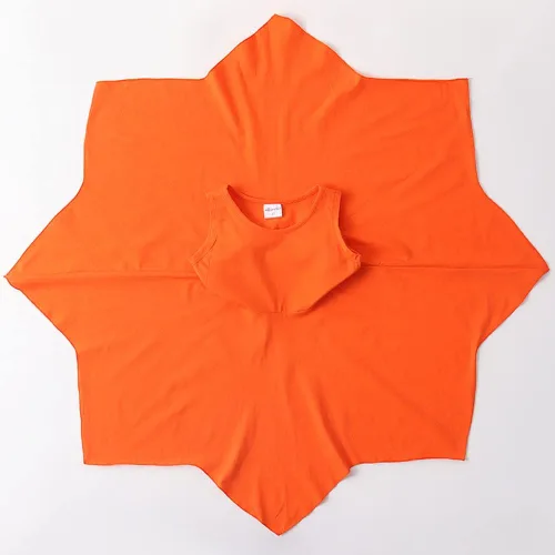 Vista 6 de Noomelfish Vestido de verano de algodón sin mangas con dobladillo de pañuelo para niñas (3-12 años)