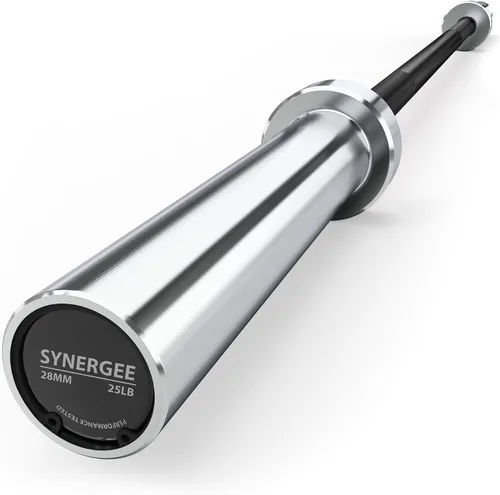 Vista 11 de Synergee Barra olímpica de 20 libras y 25 libras, barra de peso olímpica de 2 pulgadas para entrenamiento de fuerza, sentadillas, peso muerto