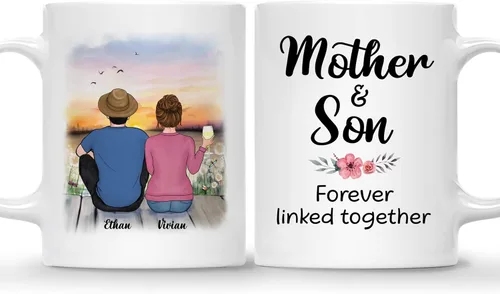 Vista 20 de Gossby Tazas personalizadas para mamá, regalos personalizados para mamá de hijas, hijos con avatares, nombres, cumpleaños, día de la madre, regalos