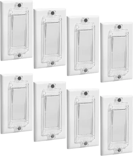 Vista 11 de Bates - Protector magnético para interruptor de luz, paquete de 2, transparente, a prueba de niños, cerradura, protector de interruptor de pared