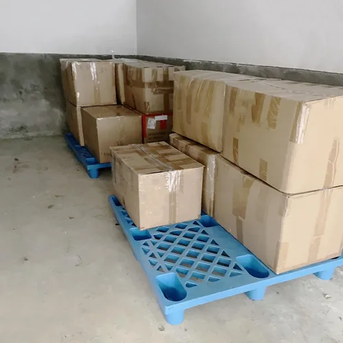 Vista 2 de Industrial Bucket Tray with Spill Pallet - Durable Plastic Storage Grid Pads, 4-Way Forklift Access - Essential for Sliquid Containment/Blue-2
