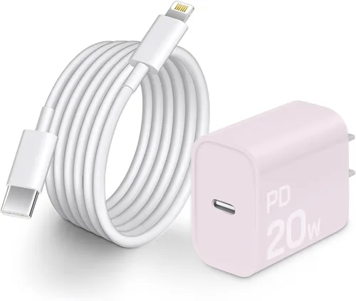 Vista 2 de Cargador Rápido para iPhone, 20W USB C con Cable de 1.8m Compatible con IP 14/14 Pro/14 Plus/14 Pro Max/13/13 Mini/13 Pro/13 Pro Max/12/11/X y Más