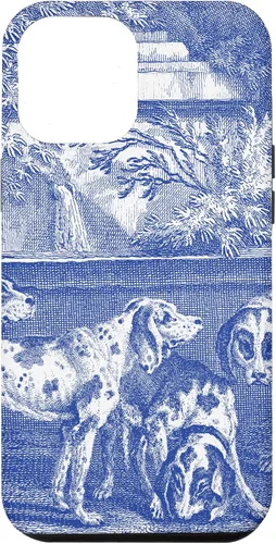 Vista 26 de Vintage Blue French Toile Hound Dogs Case for iPhone 16
