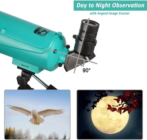 Vista 3 de Maksutov-Cassegrain Telescopio para adultos y niños principiantes de astronomía, Sarblue Mak60 Telescopio compuesto catadióptrico 29.528x2.362 in