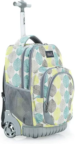 Vista 25 de Tilami Mochila con ruedas para niños de 18 pulgadas, mochila para computadora portátil, bicicleta