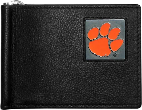 Vista 27 de Siskiyou Cartera deportiva de cuero con clip para billetes de la NCAA