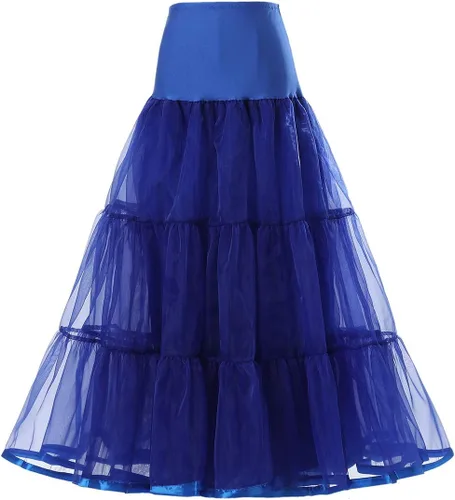 Vista 3 de Enaguas largas hasta el tobillo para mujer, tallas grandes, para boda, falda de crinolina para baile de graduación, vestido de novia de noche