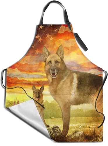 Vista 19 de Delantal colorido de poliéster Grooming Delantales con bolsillo para barbacoa Cocina Pintura Adultos