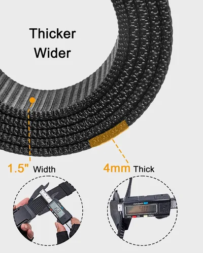 Vista 4 de EZL Men's Ratchet Tactical Belt, 1.5" Nylon Web Work Belt with Automatic Slide Buckle, Adjustable Trim to Fit