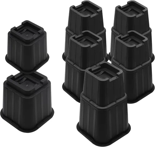 Vista 8 de MYMULIKE Elevadores de cama de 5 pulgadas, elevadores de cama resistentes que soportan hasta 6000 libras para sofá, mesa, sofá, silla o escritorio