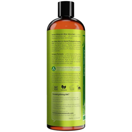 Vista 7 de Seven Minerals Gel de aloe vera de aceite de almendras dulces prensado en frío