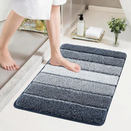 Vista 36 de COSY HOMEER Alfombras de baño de 24 x 17 pulgadas, ultra suaves y absorbentes, con respaldo de TPR antideslizante, lavable a máquina, alfombra Beige