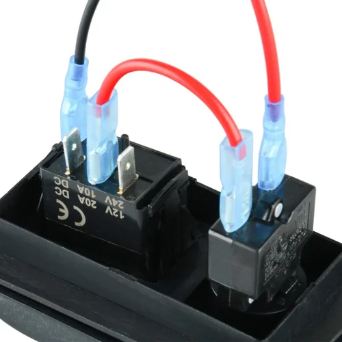Vista 9 de Amarine Made Interruptor de bomba de sentina de 3 vías, disyuntor de circuito basculante LED de lujo, interruptor de control con luz LED