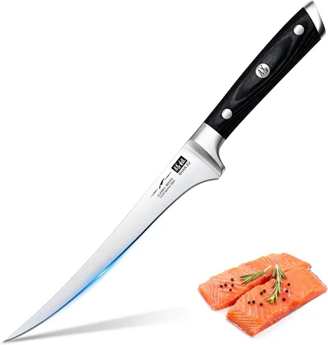 Vista 11 de SHAN ZU - Cuchillo para pan de 10" - Cuchillo profesional de rebanar masa madre, hoja serrada de acero inoxidable alemán 1.4116, mango ergonómico