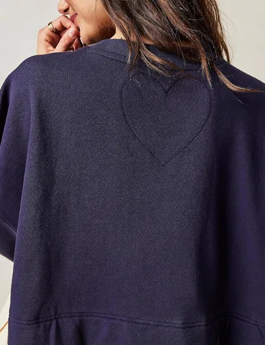 Vista 4 de Sudadera para mujer, minivestido de manga larga de gran tamaño, sin botones, sudaderas y vestidos