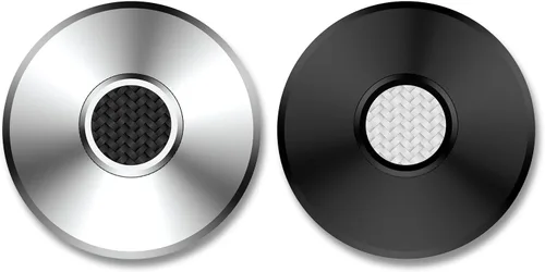 Vista 6 de Estabilizador de disco de vinilo de audio para el hogar de aluminio de 4.59 oz/4.6 onzas para tocadiscos LP (plateado 130S)