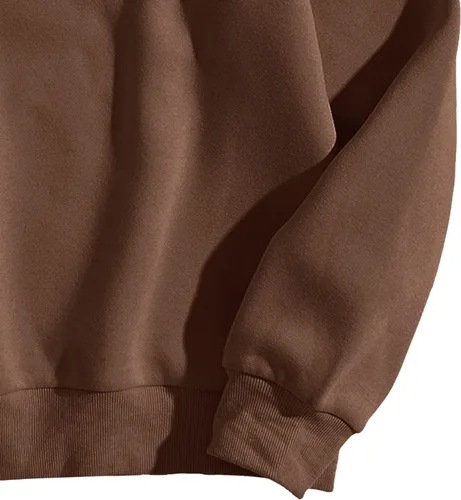 Vista 4 de Verdusa - Sudadera de manga larga con cuello redondo y hombros caídos para mujer