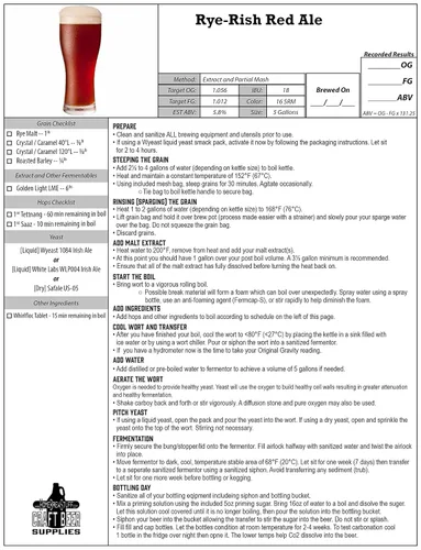 Vista 4 de RYE-RISH RED ALE - Kit de ingredientes para recetas de cerveza casera