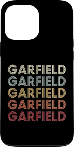 Vista 23 de Funda con texto vintage para iPhone 16 Garfield Michigan Garfield MI Retro