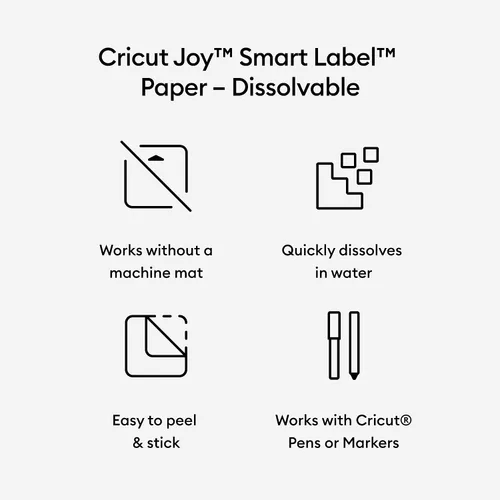 Vista 3 de Cricut Joy Smart Label Paper - Blanco soluble