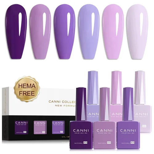 Vista 35 de CANNI - Juego de esmalte de uñas en gel azul de 6 colores 9ML Baby Royal Light Blue – Esmalte de uñas en gel inspirado en el océano Acuario